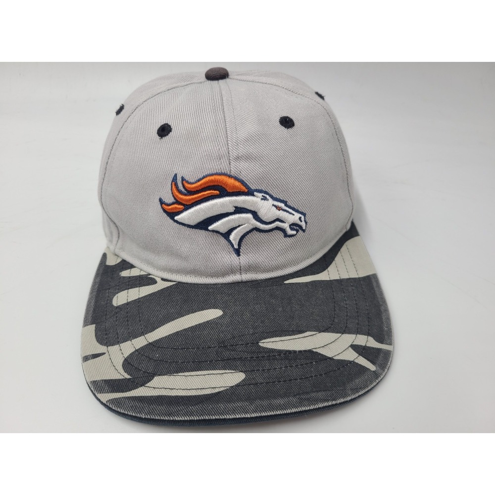 Kids Denver Broncos Camo Brim NFL Team Apparel Snapback Hat Cap Football Gray